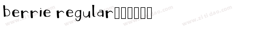 berrie regular字体转换